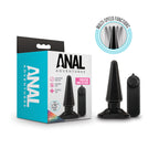 Anal Adventures Basic Vibrating Anal Pleaser - Black 10.1 cm Vibrating Butt Plug - Hush Store Sydney 