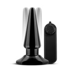 Anal Adventures Basic Vibrating Anal Pleaser - Black 10.1 cm Vibrating Butt Plug - Hush Store Sydney 
