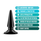 Anal Adventures Basic Vibrating Anal Pleaser - Black 10.1 cm Vibrating Butt Plug - Hush Store Sydney 