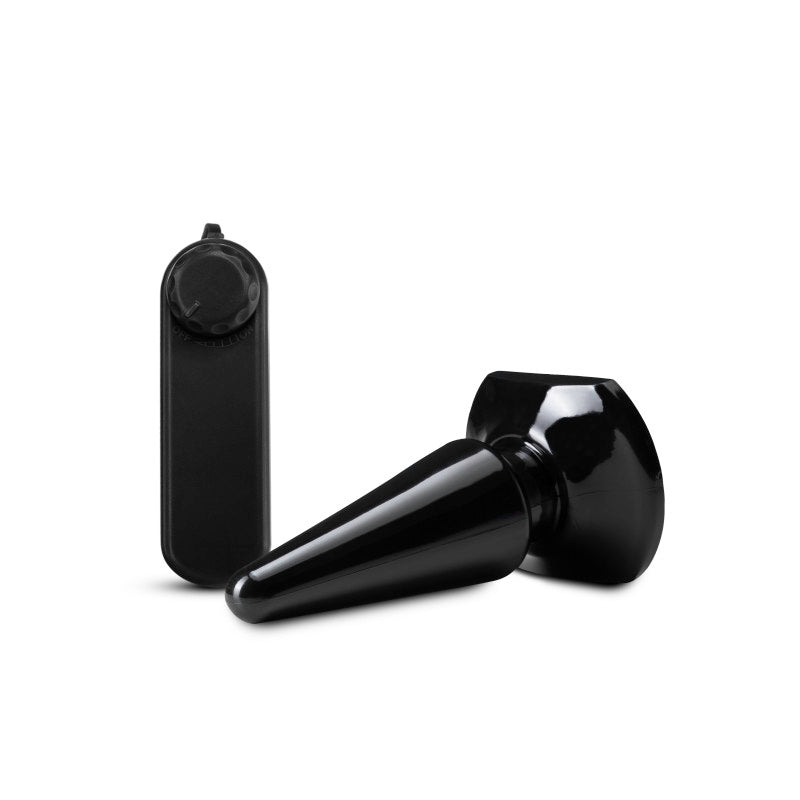 Anal Adventures Basic Vibrating Anal Pleaser - Black 10.1 cm Vibrating Butt Plug - Hush Store Sydney 
