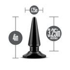 Anal Adventures Basic Vibrating Anal Pleaser - Black 10.1 cm Vibrating Butt Plug - Hush Store Sydney 