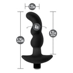 Anal Adventures Platinum Vibrating Prostate Massager 03 - Black USB Rechargeable 15.2 cm Prostate Massager - Hush Store Sydney 
