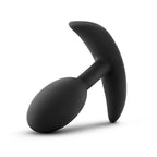 Anal Adventures Platinum Vibra Slim Plug - Black 8.9 cm Small Butt Plug with Internal Ball - Hush Store Sydney 