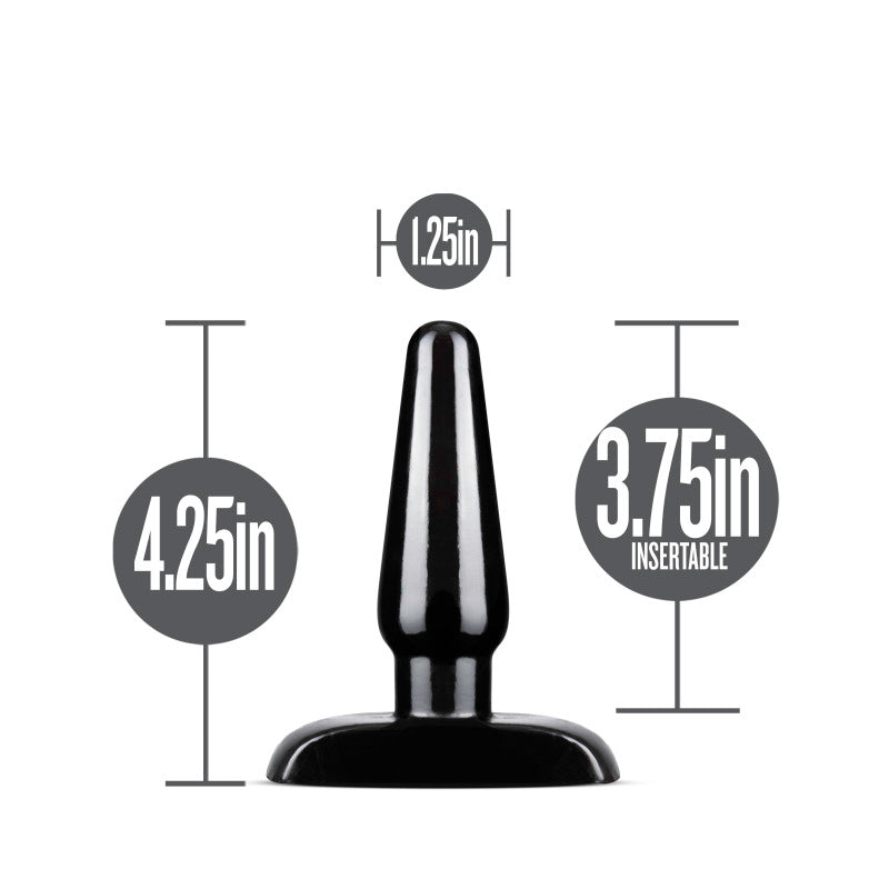 Anal Adventures Basic Anal Plug - Small - Black 10.8 cm Butt Plug - Hush Store Sydney 