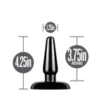 Anal Adventures Basic Anal Plug - Small - Black 10.8 cm Butt Plug - Hush Store Sydney 