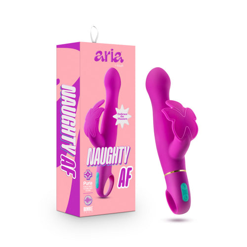 Aria Naughty AF - Plum 18.4 cm Butterfly Vibrator - Hush Store Sydney 