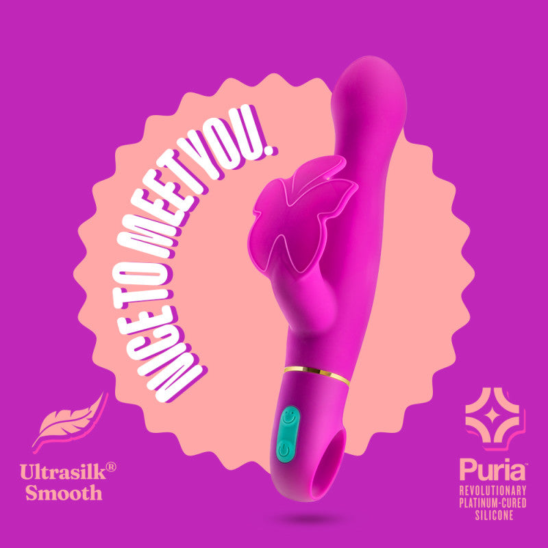 Aria Naughty AF - Plum 18.4 cm Butterfly Vibrator - Hush Store Sydney 