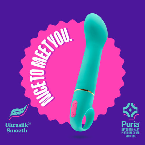 Aria Flirty AF - Teal 16.5 cm Vibrator - Hush Store Sydney 