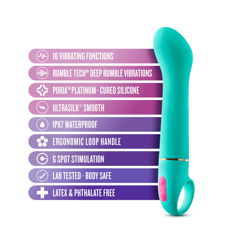 Aria Flirty AF - Teal 16.5 cm Vibrator - Hush Store Sydney 