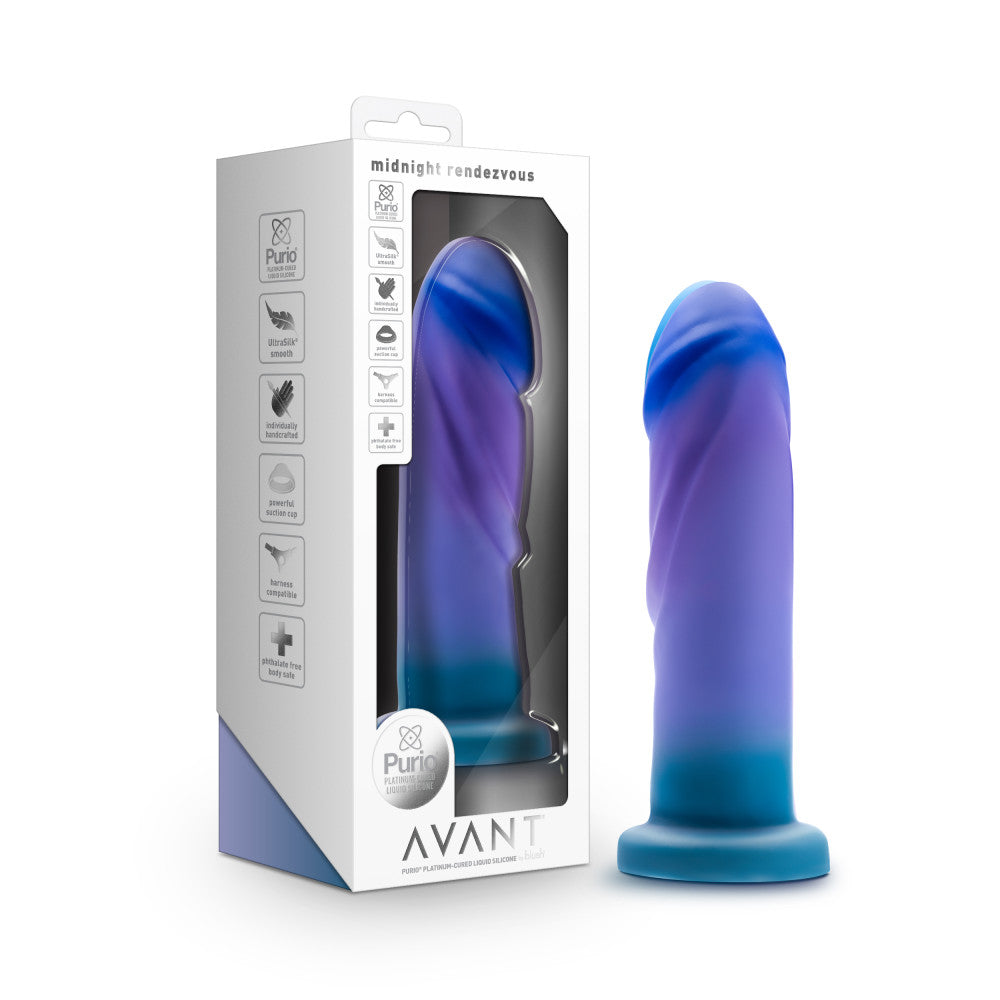 Avant - Midnight Rendezvous - Ocean Blue 19 cm Dildo - Hush Store Sydney 