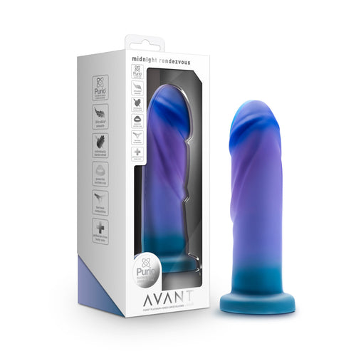 Avant - Midnight Rendezvous - Ocean Blue 19 cm Dildo - Hush Store Sydney 