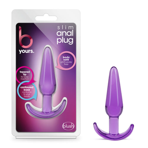 B Yours Slim Anal Plug - Purple 10.8 cm Butt Plug - Hush Store Sydney 