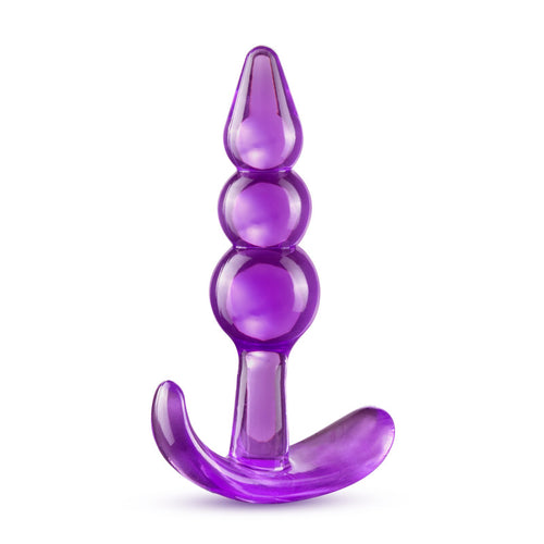 B Yours Triple Bead Anal Plug - Purple 9.5 cm Butt Plug - Hush Store Sydney 