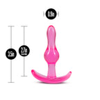 B Yours Curvy Anal Plug - Pink 8.9 cm Butt Plug - Hush Store Sydney 
