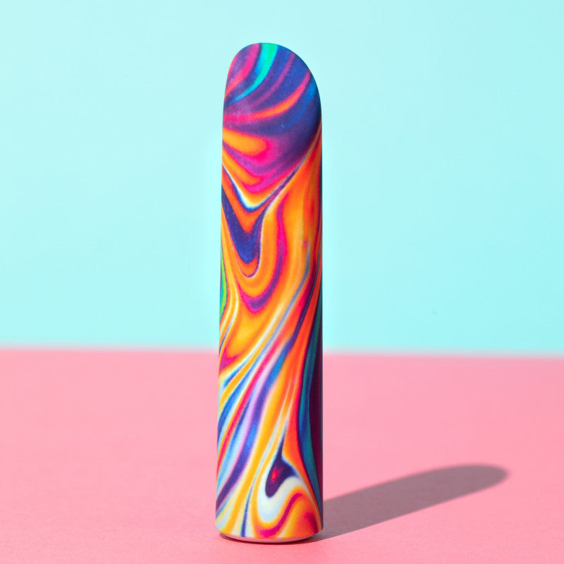 Limited Addiction Psyche - Power Vibe - Rainbow 10.2 cm USB Rechargeable Bulet - Hush Store Sydney 