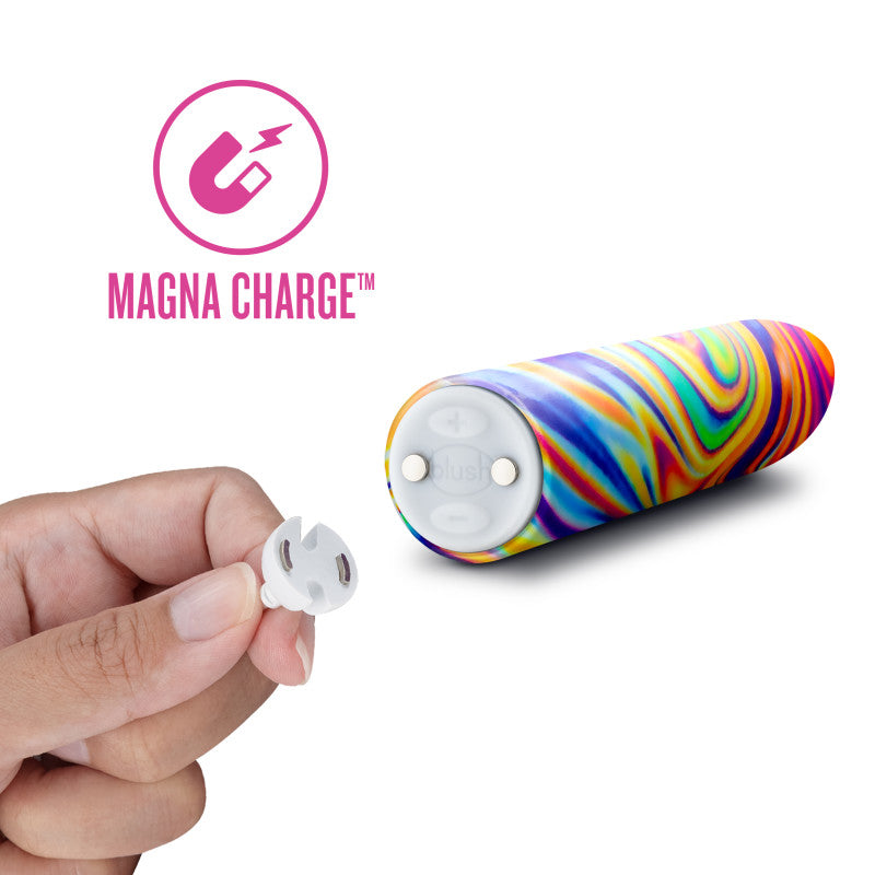 Limited Addiction Psyche - Power Vibe - Rainbow 10.2 cm USB Rechargeable Bulet - Hush Store Sydney 