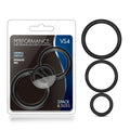 Performance VS4 Pure Premium Silicone Cockrings - Black Cock Rings - Set of 3 Sizes - Hush Store Sydney 