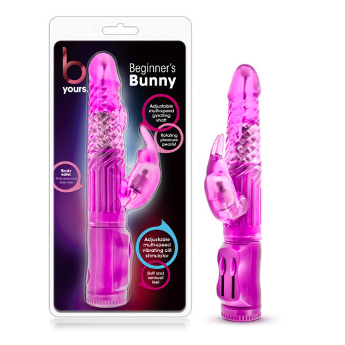 B Yours - Beginner's Bunny - Pink 22.2 cm (8.75'') Rabbit Vibrator - Hush Store Sydney 