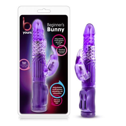 B Yours - Beginner's Bunny - Purple 22.2 cm (8.75'') Rabbit Vibrator - Hush Store Sydney 