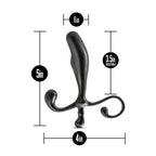 Anal Adventures Prostate Stimulator - Black 12.7 cm Prostate Massager - Hush Store Sydney 