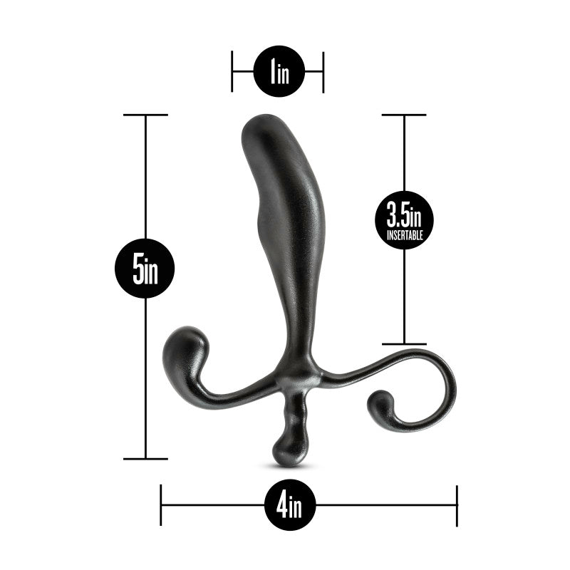Anal Adventures Prostate Stimulator - Black 12.7 cm Prostate Massager - Hush Store Sydney 