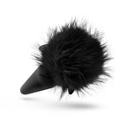Anal Adventures Platinum Rabbit Tail Plug - Black 10 cm Butt Plug with Bunny Tail - Hush Store Sydney 