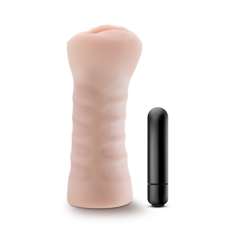 M for Men Ashley - Flesh Vibrating Vagina Stroker - Hush Store Sydney 