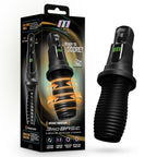 M For Men - 3rd Base - Black USB Rechargeable Vibrating & Rotating Auto Stroker - Hush Store Sydney 