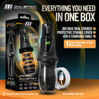 M For Men - 3rd Base - Black USB Rechargeable Vibrating & Rotating Auto Stroker - Hush Store Sydney 