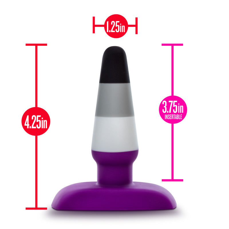Avant Pride P7 - Ace - Coloured 10.8 cm Butt Plug - Hush Store Sydney 