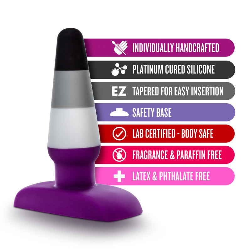 Avant Pride P7 - Ace - Coloured 10.8 cm Butt Plug - Hush Store Sydney 