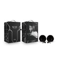 Noir Pom Adjustable Nipple Clamps - Black Furry Nipple Clamps - Hush Store Sydney 