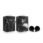 Noir Pom Adjustable Nipple Clamps - Black Furry Nipple Clamps - Hush Store Sydney 