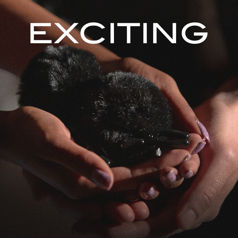 Noir Pom Adjustable Nipple Clamps - Black Furry Nipple Clamps - Hush Store Sydney 