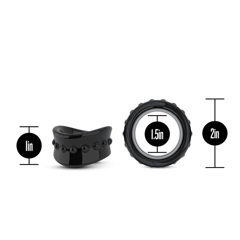 Stay Hard Beef Ball Stretcher - Black 3.8 cm Ball Stretcher Ring - Hush Store Sydney 