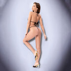 BACI WL Criss Cross Wetlook Teddy - Black - One Size