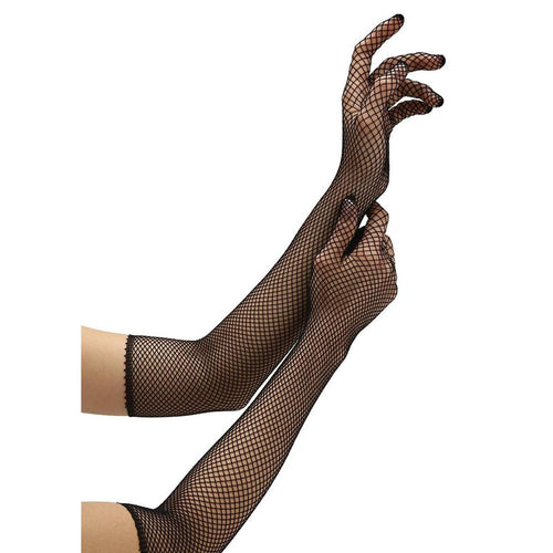 Baci White Label Fishnet Opera Glove - Black Gloves - Hush Store Sydney 