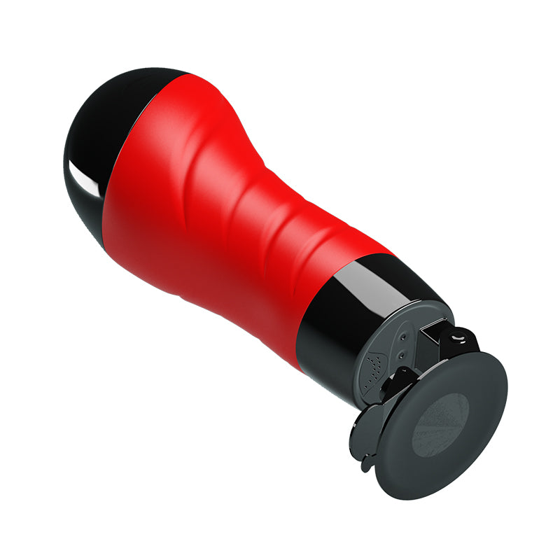 CRAZY BULL DELIA Vibrating Stroker - Flesh Vibrating Vagina Stroker with Suction Base