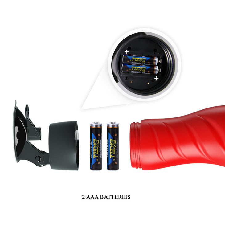 CRAZY BULL DELIA Vibrating Stroker - Flesh Vibrating Vagina Stroker with Suction Base