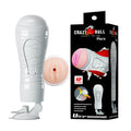 CRAZY BULL FLORA Vibrating Stroker - Flesh USB Rechargeable Vibrating Squeezeable Vagina Stroker with Suction Base - Hush Store Sydney 