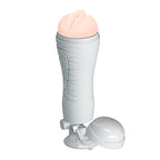 CRAZY BULL FLORA Vibrating Stroker - Flesh USB Rechargeable Vibrating Squeezeable Vagina Stroker with Suction Base