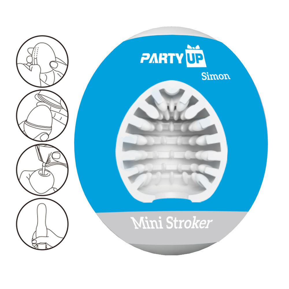 Party Up SIMON Mini Stroker - White Mini Stroker - Hush Store Sydney 