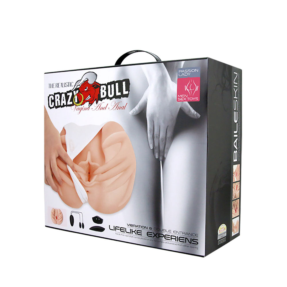 CRAZY BULL Vibrating Spread Torso - Flesh Vibrating Spread Torso Masturbator - Hush Store Sydney 