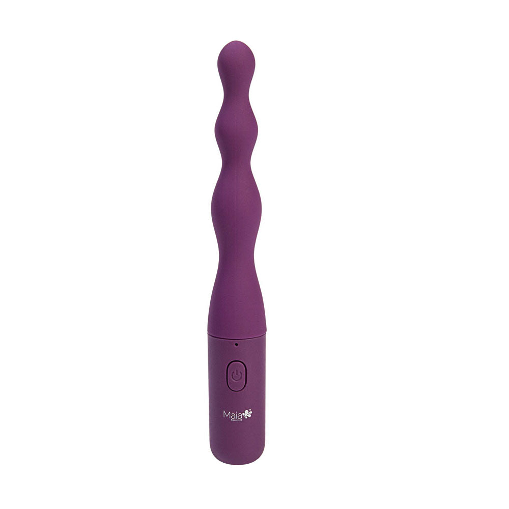 Maia DANI - Purple 17.8 cm USB Rechargeable Beaded Vibrator - Hush Store Sydney 