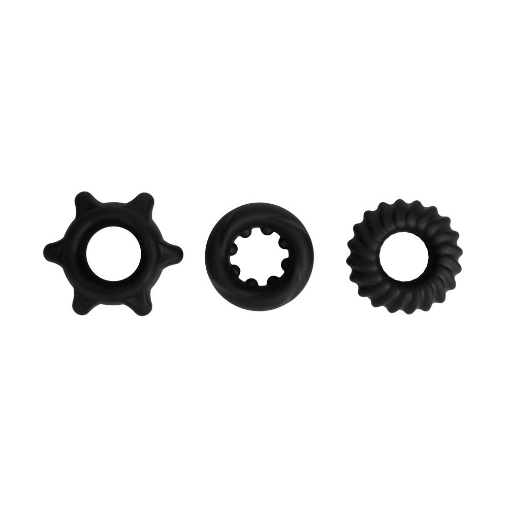 Maia MANZO - Black Silicone Cock Rings - Set of 3 - Hush Store Sydney 