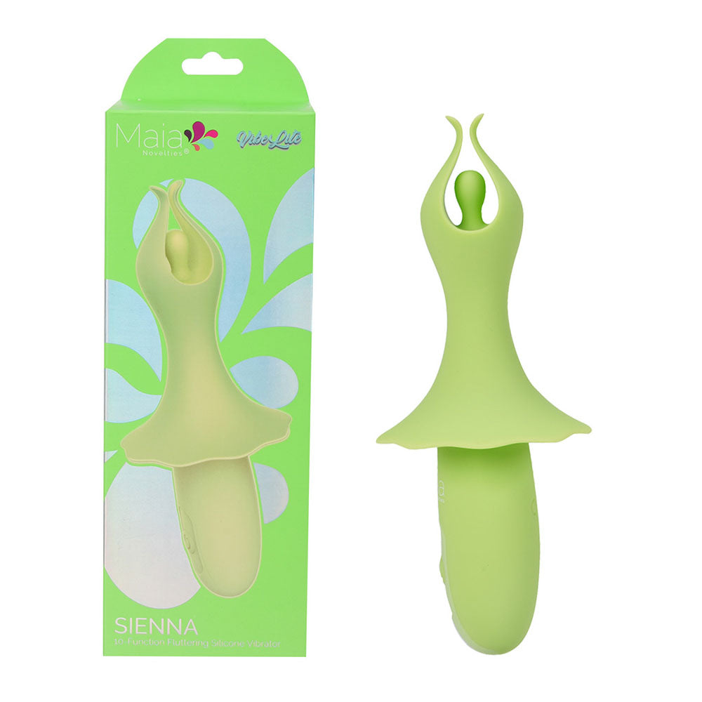 Maia SIENNA - Green - Green 15.2 cm USB Rechargeable Fluttering Bullet - Hush Store Sydney 