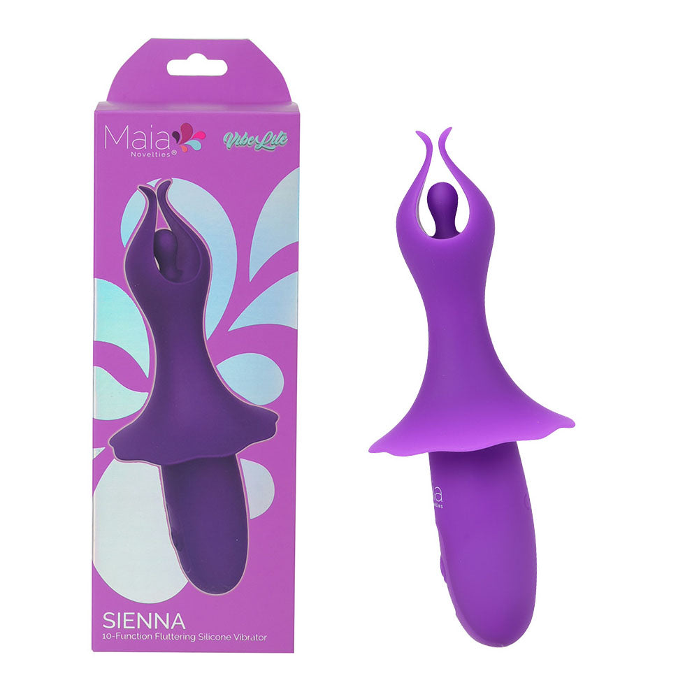 Maia SIENNA - Purple - Purple 15.2 cm USB Rechargeable Fluttering Bullet - Hush Store Sydney 