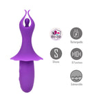 Maia SIENNA - Purple - Purple 15.2 cm USB Rechargeable Fluttering Bullet - Hush Store Sydney 