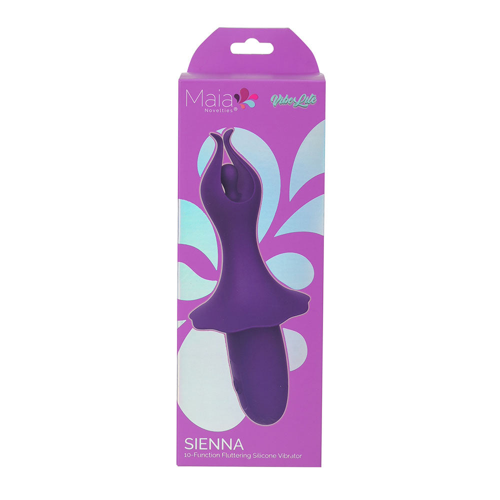 Maia SIENNA - Purple - Purple 15.2 cm USB Rechargeable Fluttering Bullet - Hush Store Sydney 