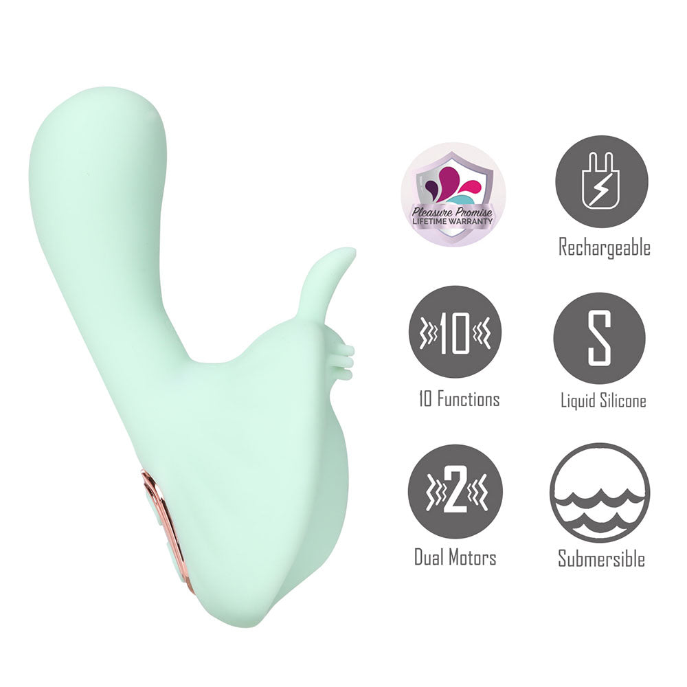 Maia AVERI - Green - Green USB Rechargeable Vibrator - Hush Store Sydney 